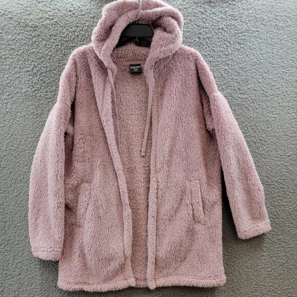 32 Degrees Women's Fleece Hooded Open Cardigan Crepe Pink XXL New With Tags - Picture 2 of 3